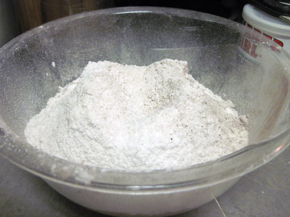 Sifted dry ingredients Sifted dry ingredients