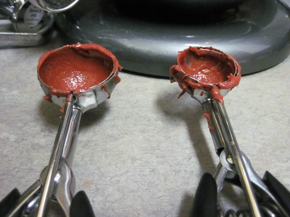 I highly recommend using cookie scoopers to keep the size consistent and help with the stickiness of the batter I highly recommend using cookie scoopers to keep the size consistent and help with the stickiness of the batter
